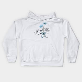 The Joy of the Lord is my Strength Blue Daisies Kids Hoodie